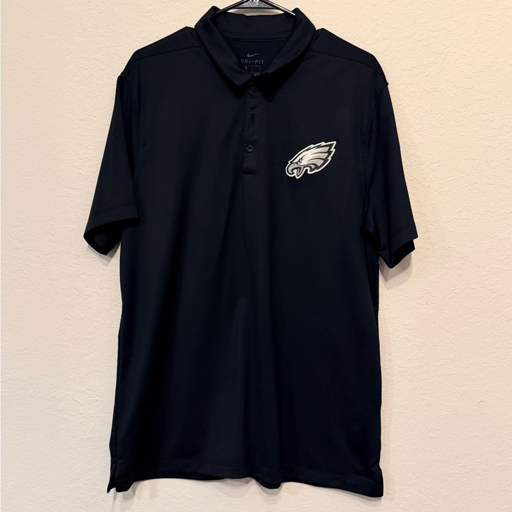 Nike Black Short-Sleeve Polo with Team Logo